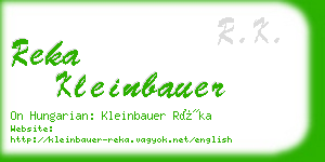 reka kleinbauer business card